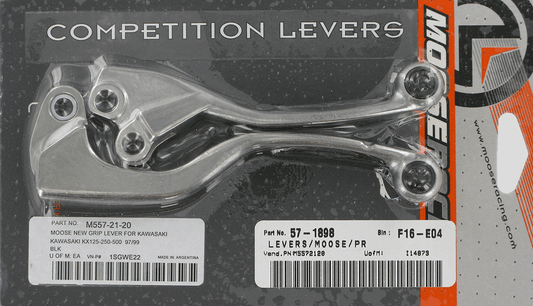 Moose Offroad Competition Lever Set for Motorcycles - Black, Part Number 1SGWE22 - Kelly Motorsports