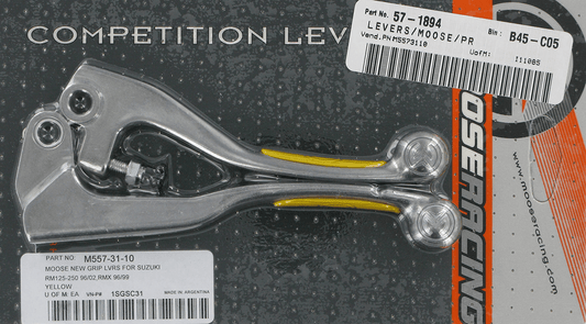 Moose Offroad Competition Lever Set - Yellow 1SGSC31 for Motorcycle Clutch and Brake - Kelly Motorsports