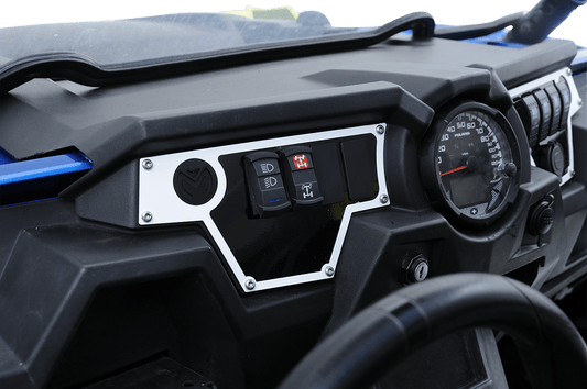 Moose Offroad Dash Plate - Large Left White 100-4361-PU for RZR Accessories - Kelly Motorsports
