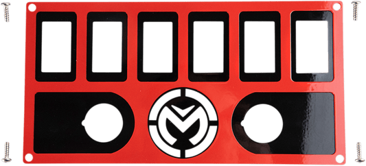 Moose Offroad Dash Plate - Red Part 400-1209-PU for Custom Lighting and Accessories - Kelly Motorsports