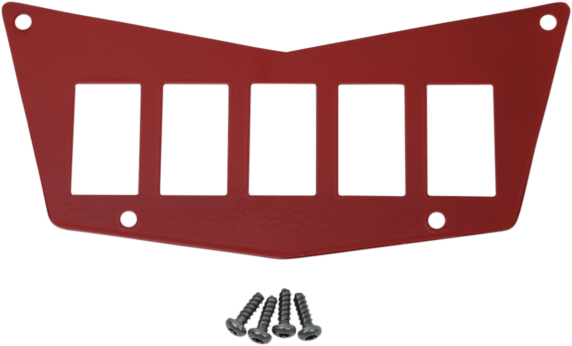 Moose Offroad Dash Plate with 5 Switch Slots for Polaris RZR - Red 100-4383-PU - Kelly Motorsports