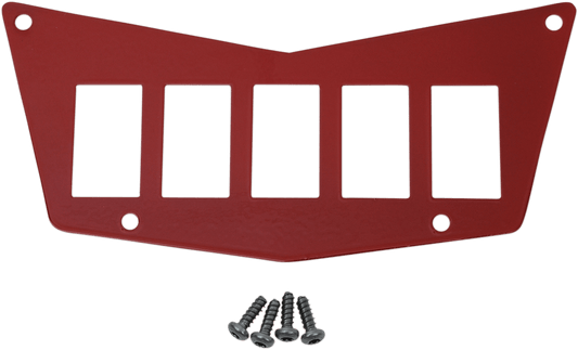 Moose Offroad Dash Plate with 5 Switch Slots for Polaris RZR - Red 100-4383-PU - Kelly Motorsports