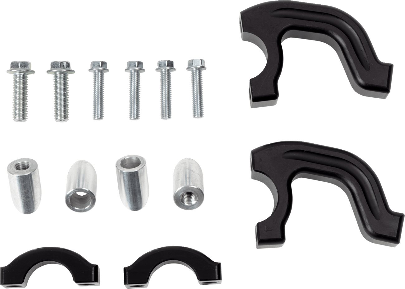 MOOSE OFFROAD Evo 2 Black Debris Deflectors with Tapered Clamp Set 50-5218B - Kelly Motorsports
