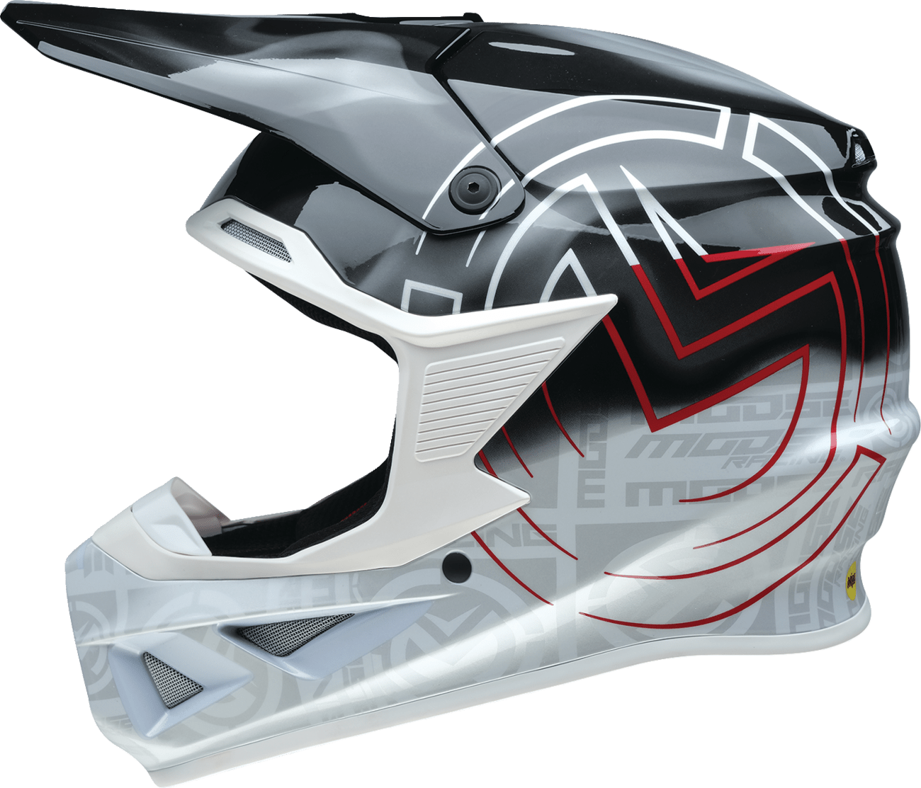 MOOSE OFFROAD F.I. 2.0 Helmet - Deceit - MIPS® - Black/White/Red - Large - Kelly Motorsports