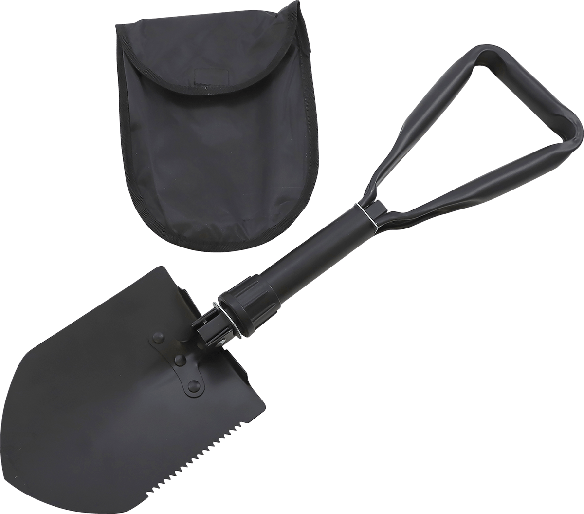 MOOSE OFFROAD Foldable Shovel Black O15-7013 - Compact and Versatile Emergency Tool - Kelly Motorsports