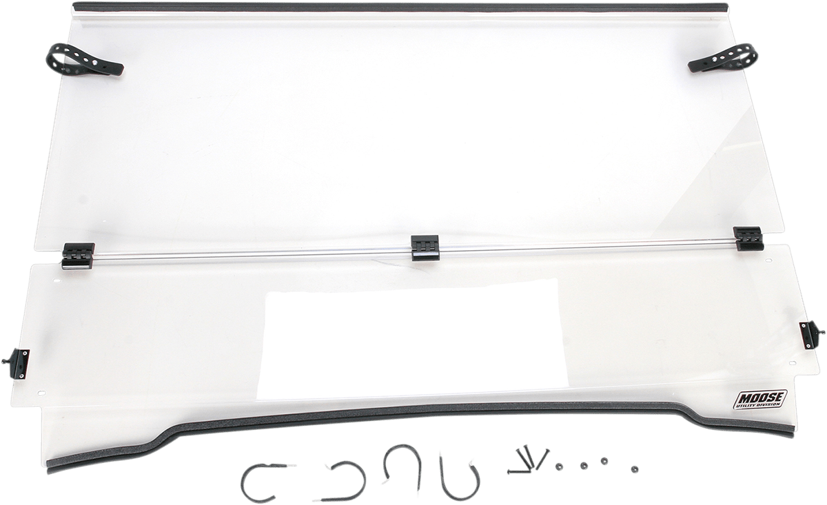Moose Offroad Full Folding Windshield for Mule LEMA100-0008 - Premium 4.5 mm Polycarbonate Shield with Ventilation - Kelly Motorsports