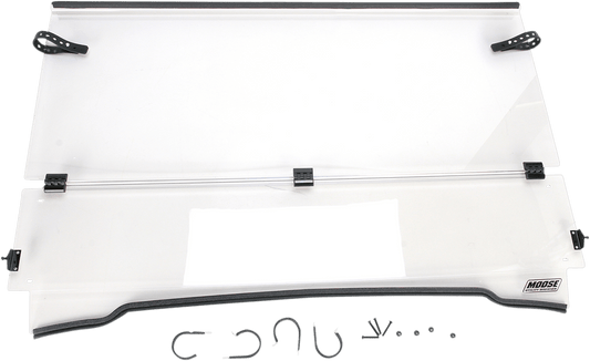 Moose Offroad Full Folding Windshield for Mule LEMA100-0008 - Premium 4.5 mm Polycarbonate Shield with Ventilation - Kelly Motorsports
