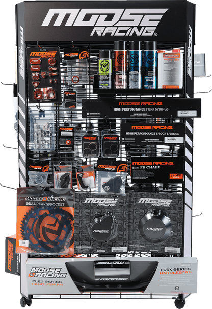 MOOSE OFFROAD Hardparts Display with 60 Hooks and 3 Shelves - Part Number 9903-0727 - Kelly Motorsports