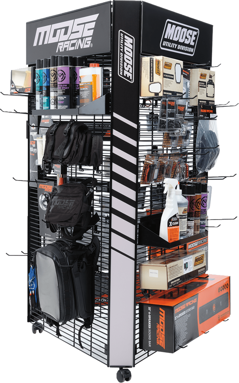 MOOSE OFFROAD Hardparts Display with 60 Hooks and 3 Shelves - Part Number 9903-0727 - Kelly Motorsports