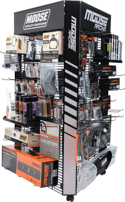 MOOSE OFFROAD Hardparts Display with 60 Hooks and 3 Shelves - Part Number 9903-0727 - Kelly Motorsports