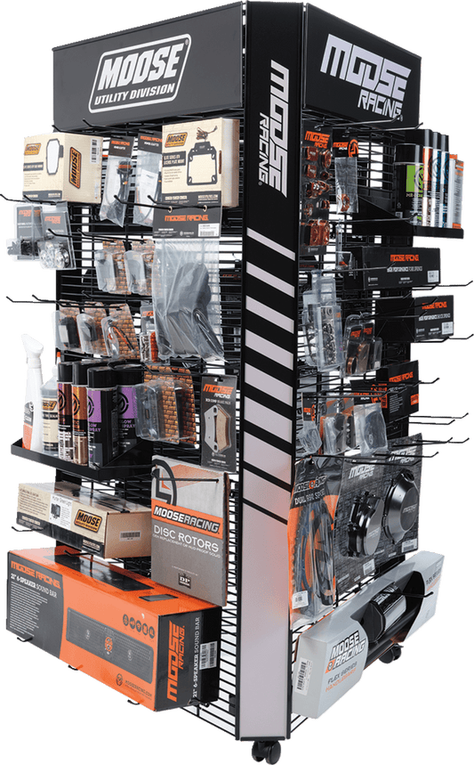 MOOSE OFFROAD Hardparts Display with 60 Hooks and 3 Shelves - Part Number 9903-0727 - Kelly Motorsports