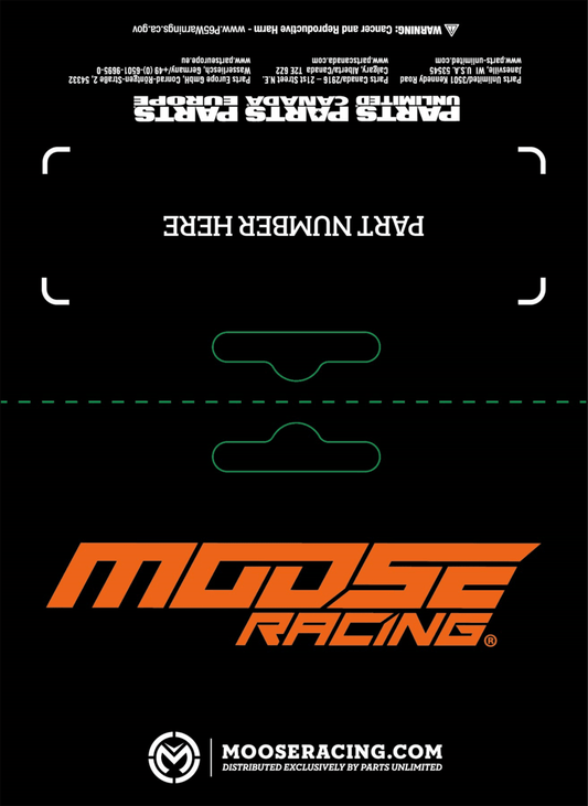MOOSE Offroad Header Card 4-Inch for MOOSE 50PK - Part Number 9901-3189 - Kelly Motorsports