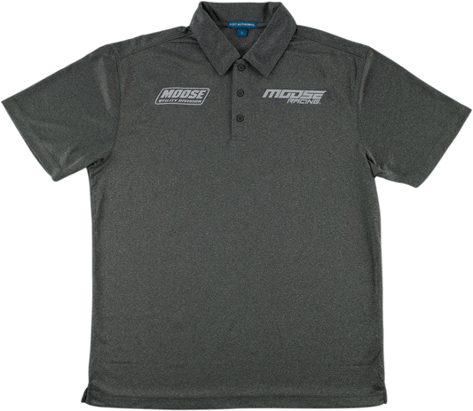 MOOSE OFFROAD Heather Charcoal Polo Shirt - Large (Part No. 3040-2656) - Kelly Motorsports
