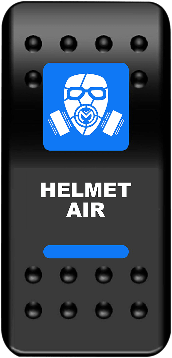 MOOSE OFFROAD Helmet Air Blue Rocker Switch HMT-PWR for Night Riding and Off-Road Vehicles - Kelly Motorsports