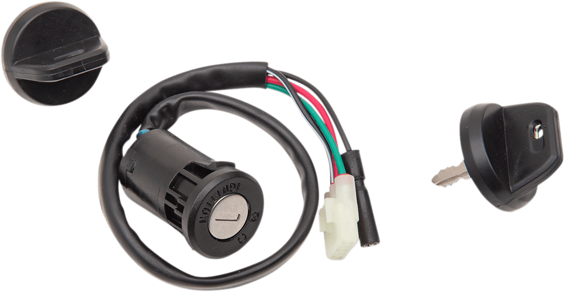 Moose Offroad Honda Ignition Switch 400-1210-PU – OEM Replacement with Keys and Mounting Nut - Kelly Motorsports