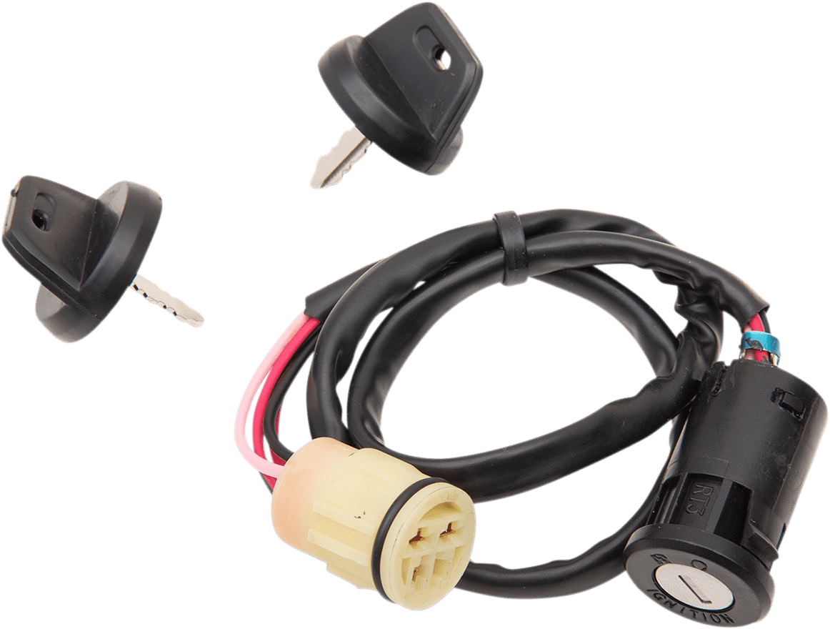 Moose Offroad Honda Ignition Switch 400-1215-PU - OEM Replacement with Keys and Nut - Kelly Motorsports