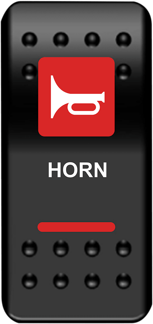 Moose Offroad HRN-PWR-R LED Back Light Rocker Switch with Horn Function - Red - Kelly Motorsports