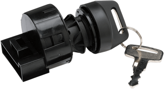 MOOSE OFFROAD Ignition Switch 100-1302-PU - OEM Replacement with Keys and Mounting Nut - Kelly Motorsports