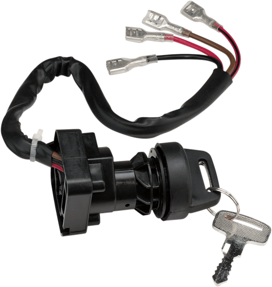 MOOSE Offroad Ignition Switch 100-3024-PU – OEM Replacement with Mounting Nut and Keys - Kelly Motorsports