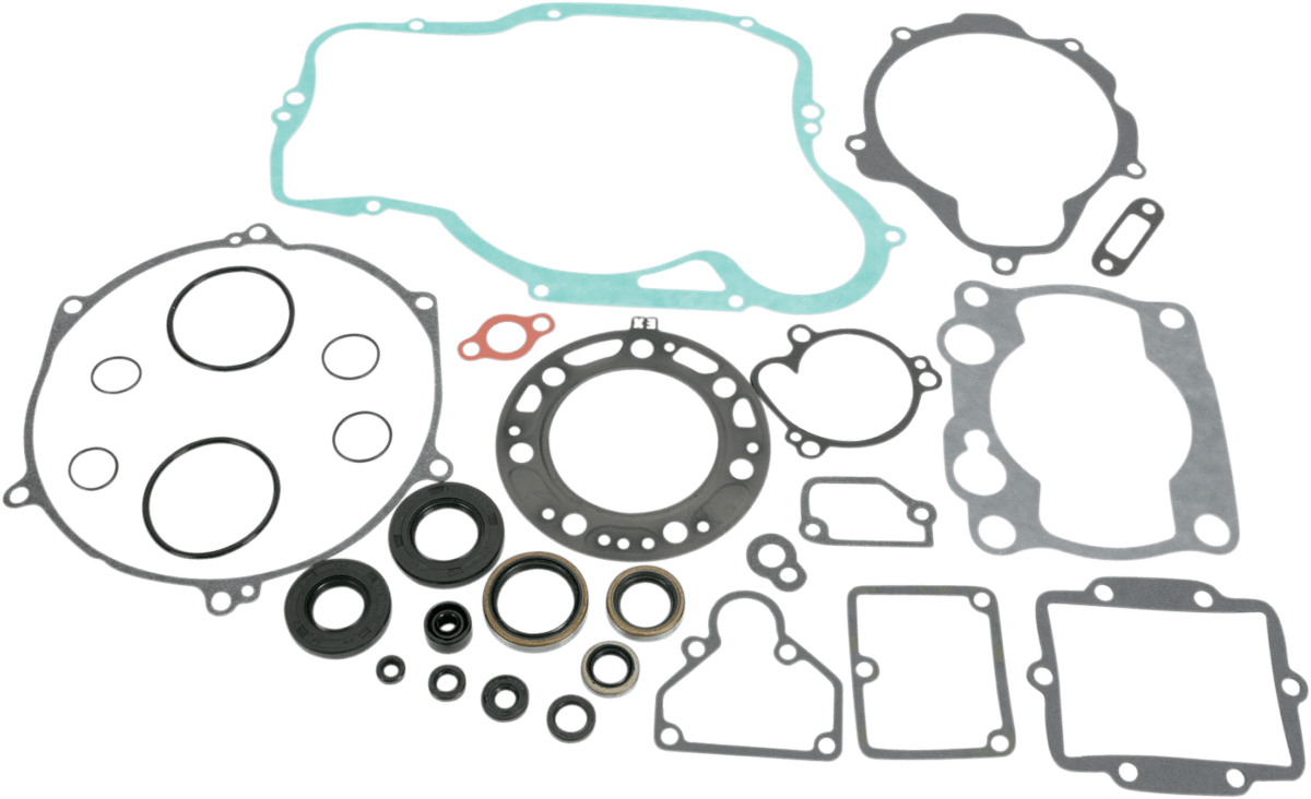 Moose Offroad Kawasaki 811464MSE Motor Gasket Kit with Oil Seal - Complete Engine and Transmission Seal Set - Kelly Motorsports