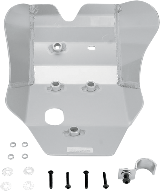 Moose Offroad Kawasaki and Suzuki 446 Skid Plate - Silver Aluminum Protection - Kelly Motorsports