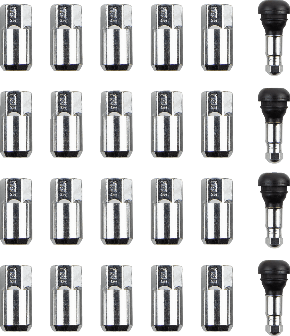 MOOSE OFFROAD Lug Nuts with Valve Stems – 12 mm x 1.50 Chrome Tapered Fit for Offroad Vehicles (20 Pack) SP300MO207-20 - Kelly Motorsports