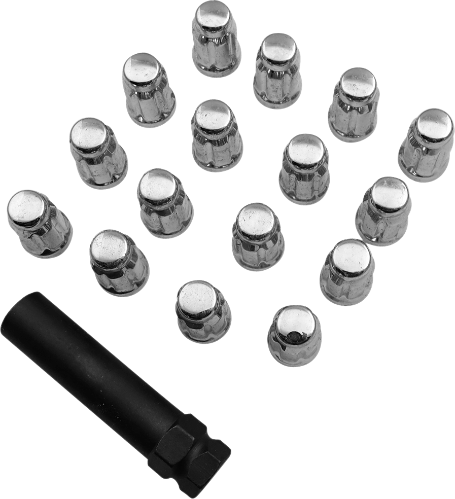 Moose Offroad M12 x 1.25 Chrome Splined Lug Nuts Set – 16 Pack (Part No. SPMO03806L4) - Kelly Motorsports