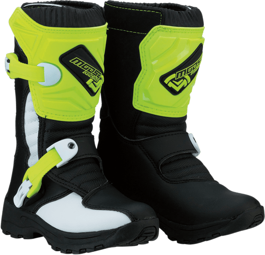 MOOSE OFFROAD M1.3 Boots Black/Hi-Viz Yellow US 13 - Durable Off-Road Footwear with Reinforced Support - Kelly Motorsports