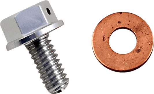 MOOSE Offroad Magnetic Drain Plug for Kawasaki T14-2083S - Engine Metal Filings Filter - Kelly Motorsports