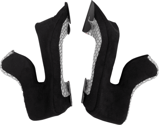 MOOSE OFFROAD MR3 Cheek Pads for F.A.F. Helmets - Black - Medium (Part Number 0134-4229) - Kelly Motorsports
