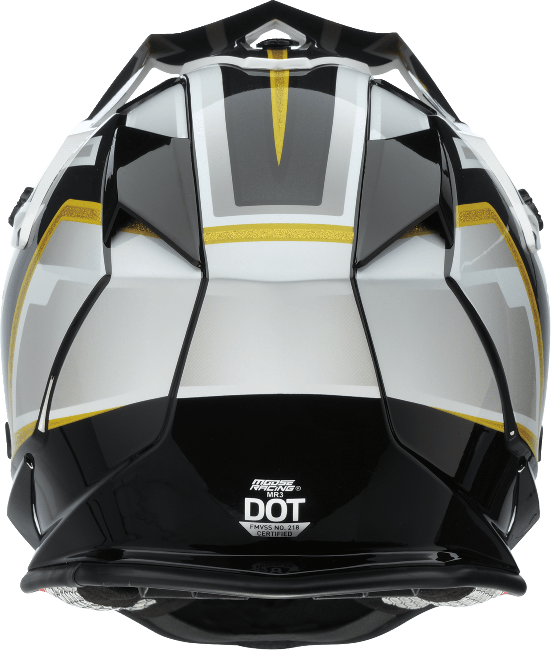 MOOSE OFFROAD MR3 Helmet F.A.F. White/Black/Gold - Kelly Motorsports