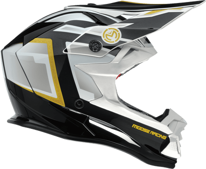 MOOSE OFFROAD MR3 Helmet F.A.F. White/Black/Gold - Kelly Motorsports