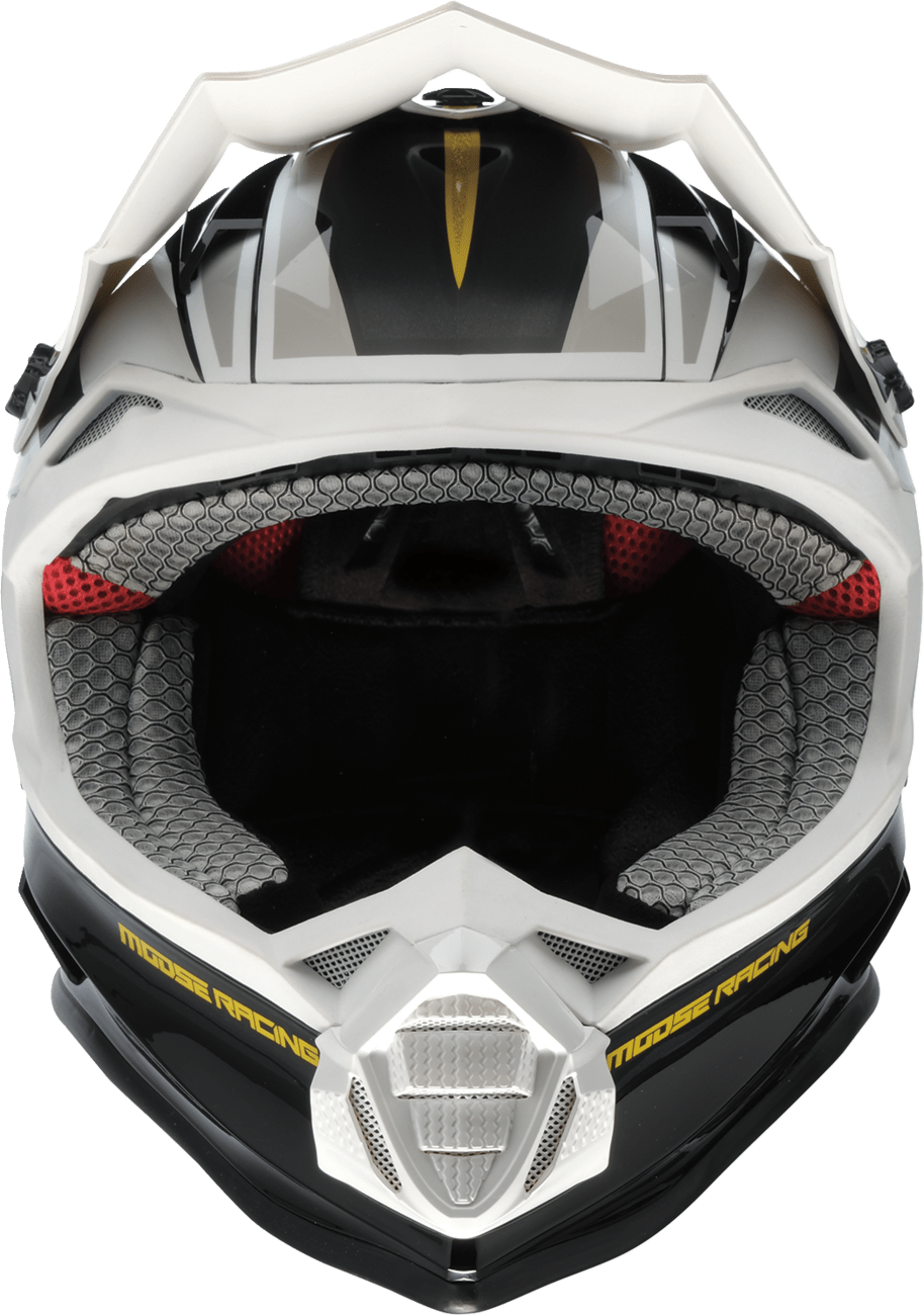 MOOSE OFFROAD MR3 Helmet F.A.F. White/Black/Gold - Kelly Motorsports
