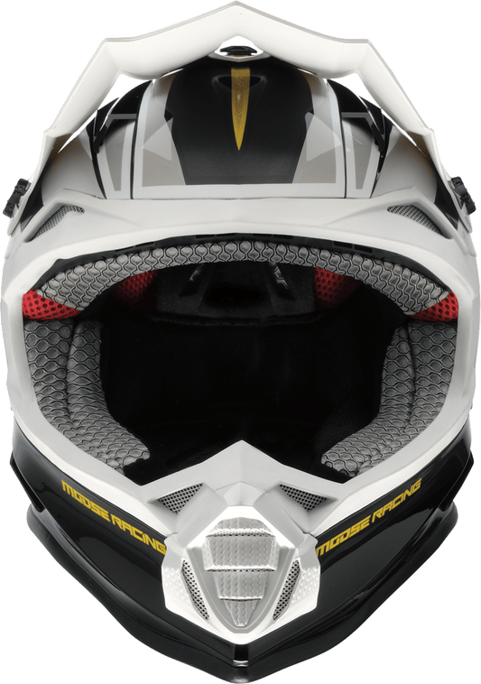 MOOSE OFFROAD MR3 Helmet F.A.F. White/Black/Gold - Kelly Motorsports