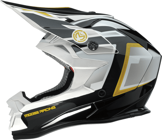 MOOSE OFFROAD MR3 Helmet F.A.F. White/Black/Gold - Kelly Motorsports