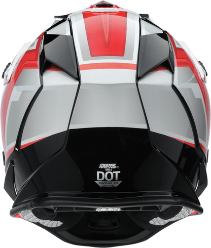 MOOSE OFFROAD MR3 Helmet F.A.F. White/Black/Red Small - Lightweight Motorcycle Helmet with Enhanced Protection - Kelly Motorsports