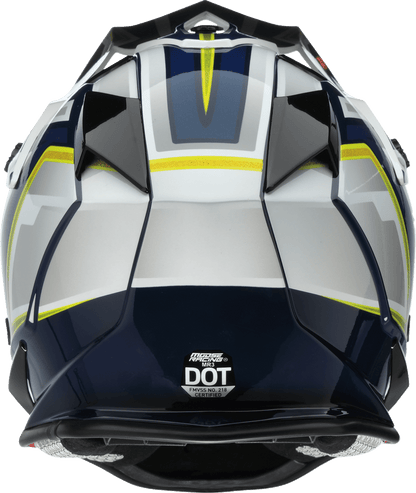 MOOSE OFFROAD MR3 Helmet F.A.F. White/Navy/Green - Kelly Motorsports
