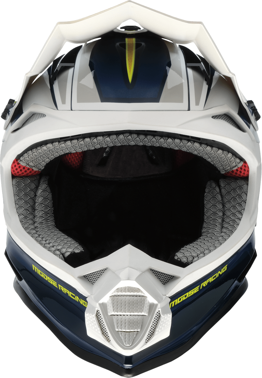 MOOSE OFFROAD MR3 Helmet F.A.F. White/Navy/Green - Kelly Motorsports