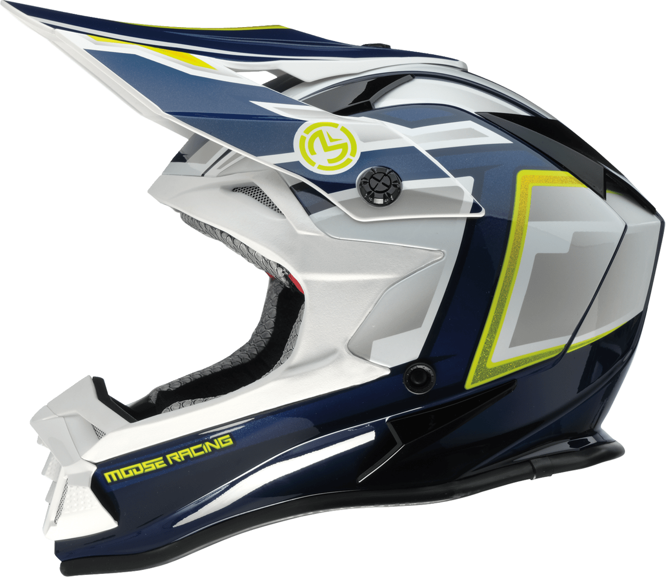 MOOSE OFFROAD MR3 Helmet F.A.F. White/Navy/Green - Kelly Motorsports