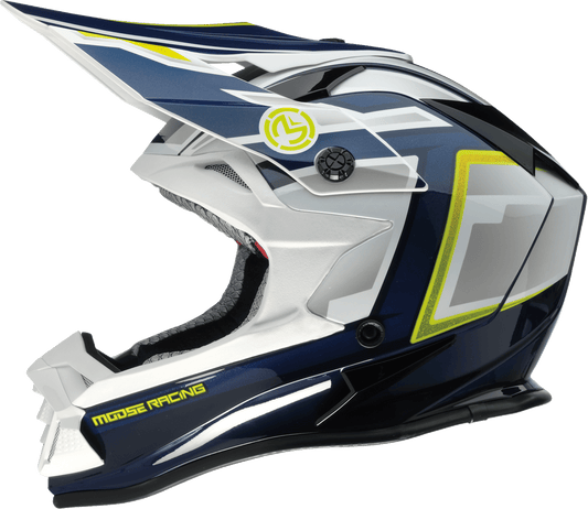 MOOSE OFFROAD MR3 Helmet F.A.F. White/Navy/Green - Kelly Motorsports