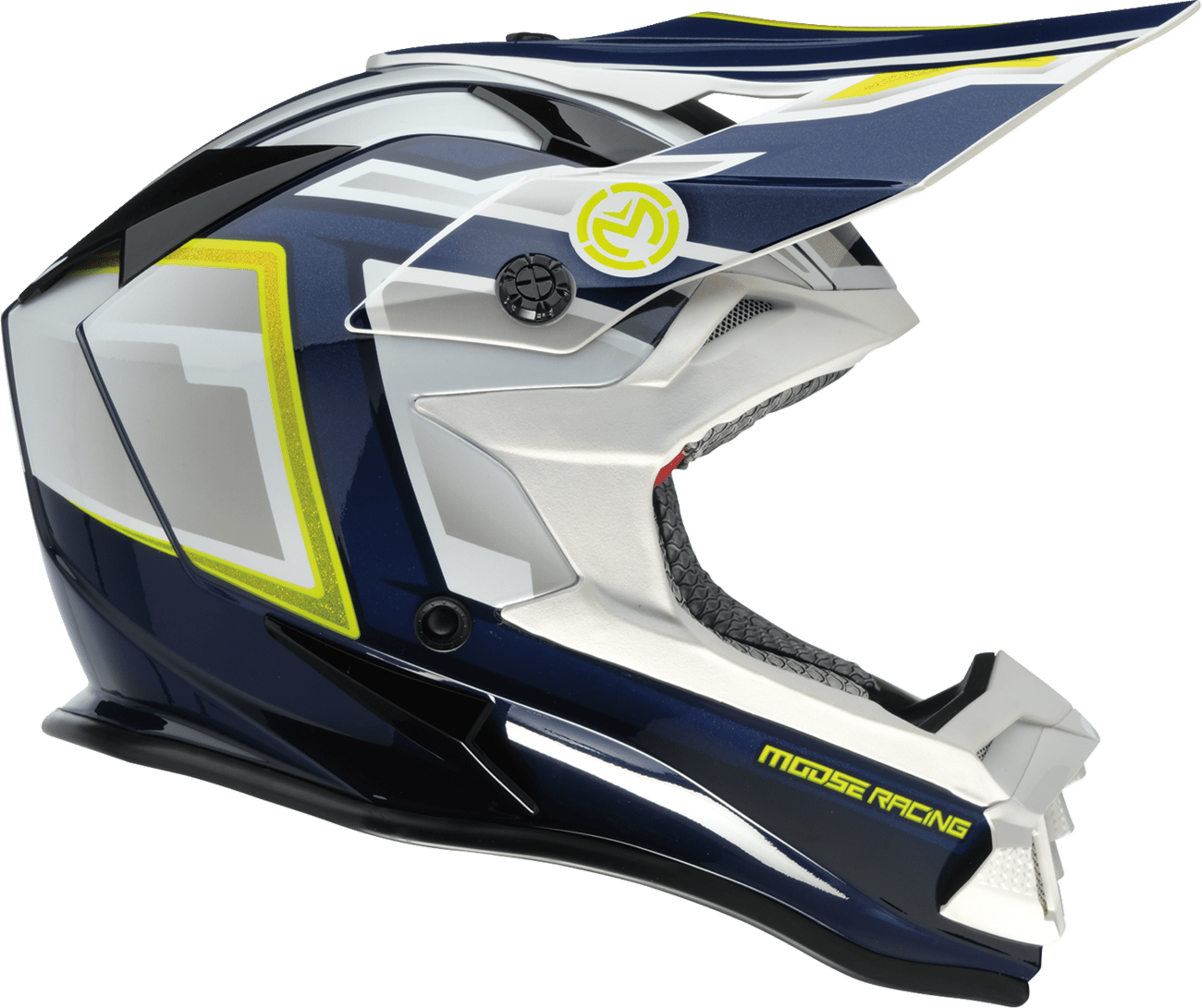 MOOSE OFFROAD MR3 Helmet F.A.F. White/Navy/Green - Kelly Motorsports