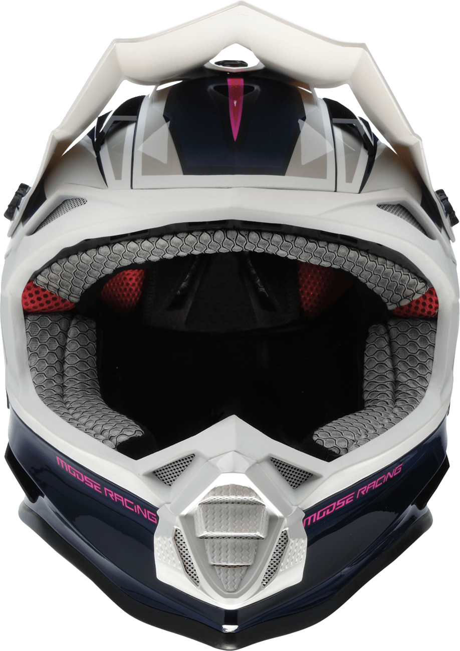 MOOSE Offroad MR3 Helmet F.A.F. White/Navy/Pink - Kelly Motorsports