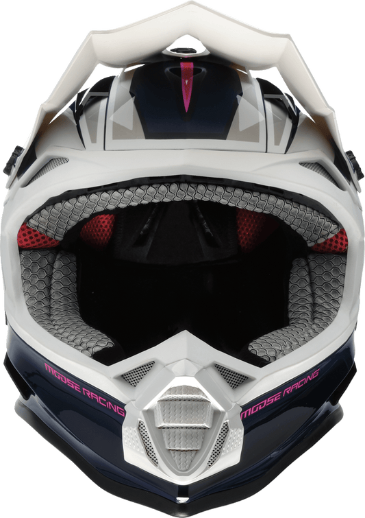 MOOSE Offroad MR3 Helmet F.A.F. White/Navy/Pink - Kelly Motorsports