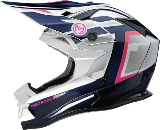 MOOSE Offroad MR3 Helmet F.A.F. White/Navy/Pink - Kelly Motorsports