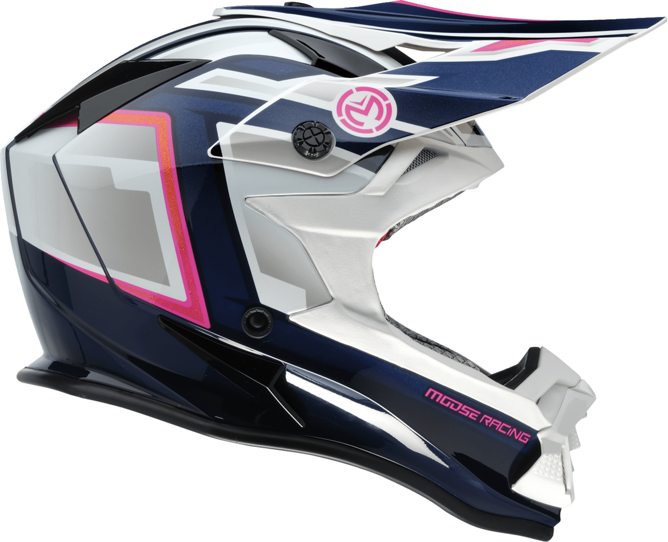 MOOSE Offroad MR3 Helmet F.A.F. White/Navy/Pink - Kelly Motorsports