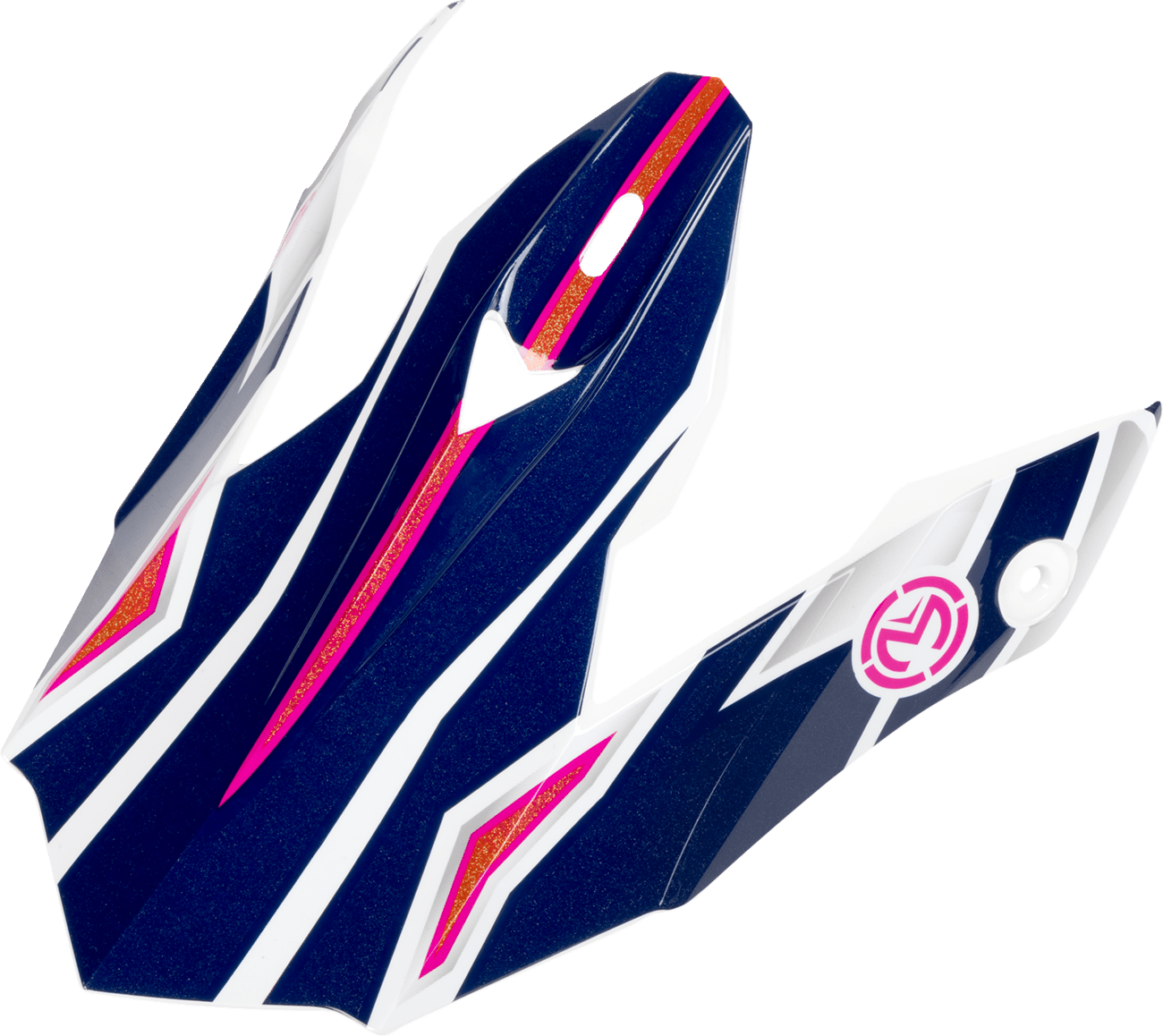 MOOSE OFFROAD MR3 Peak - F.A.F. Helmet Replacement Visor in Navy, White & Pink (Part 0132-2005) - Kelly Motorsports