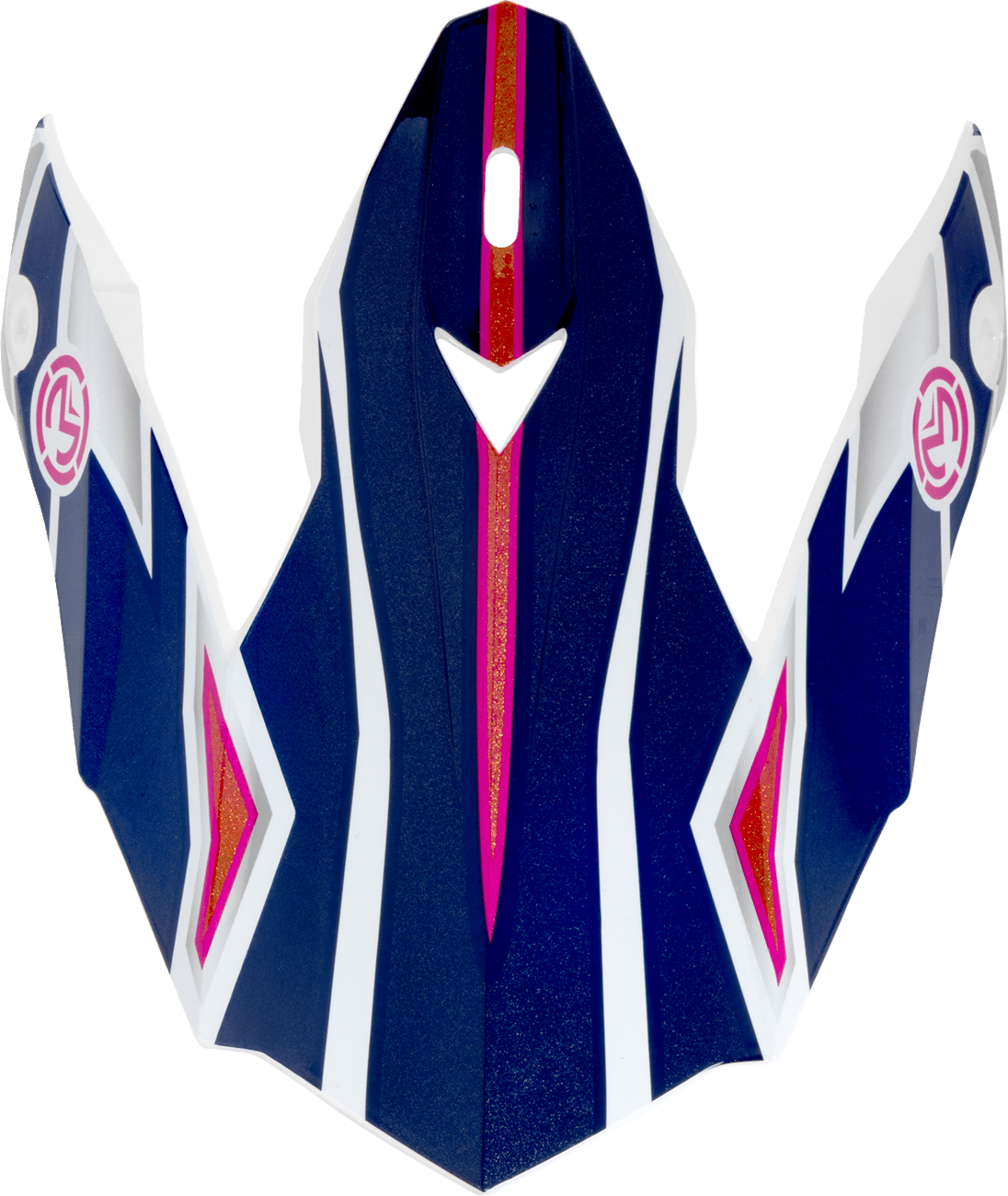 MOOSE OFFROAD MR3 Peak - F.A.F. Helmet Replacement Visor in Navy, White & Pink (Part 0132-2005) - Kelly Motorsports