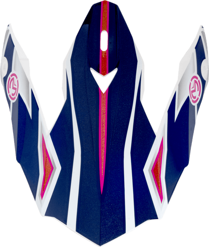 MOOSE OFFROAD MR3 Peak - F.A.F. Helmet Replacement Visor in Navy, White & Pink (Part 0132-2005) - Kelly Motorsports