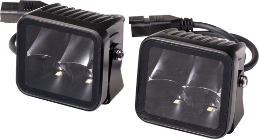Moose Offroad MSE-BLPKIT 3-Inch Black LED Cube Light Kit with Osram LEDs and Pivoting U-Bracket - Kelly Motorsports