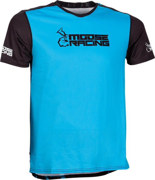 Moose Offroad MTB Short-Sleeve Jersey - Blue, Medium (Part Number 5020-0205) - Kelly Motorsports